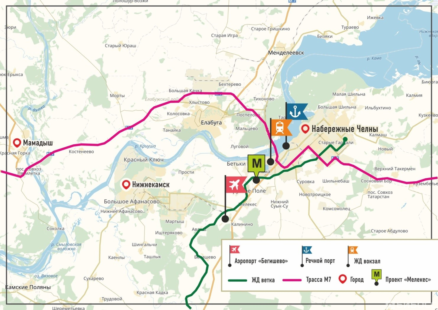 Новая трасса м7 мимо челнов и нижнекамска схема